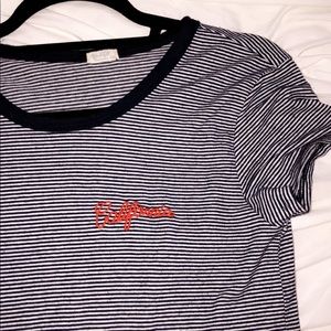 Stripped T-shirt with California wording